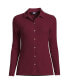 Фото #1 товара Women's Plus Size Long Sleeve Wide Rib Button Front Polo Shirt