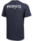 Фото #2 товара New England Patriots Tri-Blend Pocket T-shirt - Heathered Navy