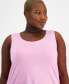 Plus Size Scoop-Neck Sleeveless Top, Created for Macy's