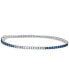 ფოტო #1 პროდუქტის Ombré® Denim Ombré (2-7/8 ct. t.w.) & White Sapphire (1/6 ct. t.w.) Tennis Bracelet in 14k White Gold