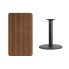 Фото #2 товара 24'' X 42'' Rectangular Walnut Laminate Table Top With 24'' Round Table Height Base