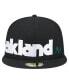 Фото #3 товара Men's Black Oakland Athletics Checkered Undervisor 59FIFTY Fitted Hat