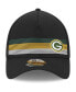 Фото #3 товара Men's Black Green Bay Packers Flawless Stripe 39THIRTY Flex Hat