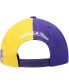 Фото #3 товара Men's Purple and Gold Los Angeles Lakers Team Half and Half Snapback Hat