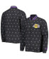 Фото #1 товара Варситная куртка Starter мужская черного цвета Los Angeles Lakers In-Field Play Fashion Satin Full-Zip