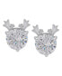 ფოტო #1 პროდუქტის Cubic Zirconia Round Reindeer Stud Earrings