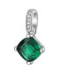 Silver pendant with green zircon Fancy Life Green FLG15