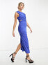 Фото #1 товара Only cut out detal ruched maxi dress in royal blue