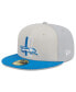 Фото #2 товара Men's Cream, Blue Detroit Lions 2023 Sideline Historic 59FIFTY Fitted Hat