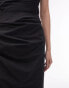 Topshop co-ord technical fabric maxi column skirt in black Черный, 32 - фото #5