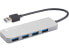 SANDBERG USB 3.0 Hub 4 ports SAVER - USB 3.2 Gen 1 (3.1 Gen 1) Type-A - USB 3.2 Gen 1 (3.1 Gen 1) Type-A - 5000 Mbit/s - Silver - Aluminium - 1 pc(s) - фото #2