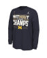 Фото #1 товара Men's Navy Michigan Wolverines College Football Playoff 2023 National Champions Locker Room Long Sleeve T-shirt