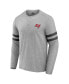 Фото #2 товара Men's NFL x Darius Rucker Collection by Heather Gray Tampa Bay Buccaneers Henley Long Sleeve T-shirt