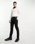 Фото #11 товара ASOS DESIGN Premium slim fit sateen shirt with wing collar in white