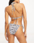 Фото #4 товара Wolf & Whistle Exclusive Fuller Bust Exclusive mix & match triangle bikini top in zebra print