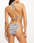 Wolf & Whistle Exclusive Fuller Bust Exclusive mix & match triangle bikini top in zebra print