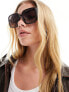 ASOS DESIGN 70s square sunglasses in black