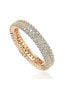 ფოტო #1 პროდუქტის Suzy Levian Sterling Silver Micro-Pave White Cubic Zirconia Eternity Band Ring