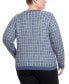 ფოტო #2 პროდუქტის Plus Size Novelty Stitch Cardigan Sweater