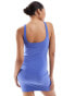 Pull&Bear strappy cami mini dress in blue BLAU, L - EU 40 - фото #4