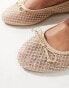 Фото #3 товара New Look embellished ballet flat in beige