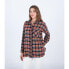 HURLEY Austin Plaid Boyfriend Long Sleeve Shirt Оранжевый, M - фото #1