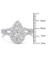 Diamond Pear Shaped Halo Cluster Engagement Ring (1-3/4 ct. t.w.) in 14k White Gold