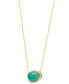 ფოტო #4 პროდუქტის Gemstone and Diamond (1/10 ct. t.w.) 17" Necklace in 14k Yellow Gold