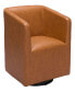 Фото #1 товара 30" Metal, Polyurethane Brooks Swivel Base Accent Chair