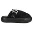 Puma Suede Mayu Mule Platform Slide Womens Black Casual Sandals 38673001