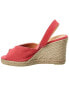 Фото #2 товара Castañer Brisa Canvas Slingback Wedge Sandal Women's Orange 40