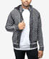 ფოტო #1 პროდუქტის Men's Hooded Full-Zip High Neck Sweater Jacket