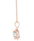 ფოტო #4 პროდუქტის Certified Lab Grown Diamond Halo 18" Pendant Necklace (2 ct. t.w.) in 14k Gold