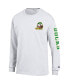 Men's White Oregon Ducks Team Stack Long Sleeve T-shirt