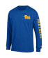 ფოტო #3 პროდუქტის Men's Royal Pitt Panthers Team Stack Long Sleeve T-shirt