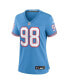 Women's Jeffery Simmons Light Blue Tennessee Titans Oilers Throwback Alternate Game Player Jersey