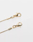 ASOS DESIGN Curve pack of 2 anklets with bar detail in gold tone