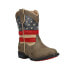 Фото #2 товара Roper Patriot Light Up Heels Round Toe Cowboy Toddler Boys Brown Casual Boots 0