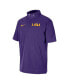 Men's Purple LSU Tigers Coaches Quarter-Zip Short Sleeve Jacket