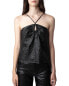 Фото #1 товара Zadig & Voltaire Cidonie Froisse Leather Top Women's