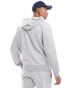 Hollister varsity logo relaxed fit full zip hoodie in grey marl CO-ORD Серый, M - фото #2