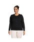 Plus Size Fine Gauge Cotton Cardigan Sweater