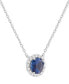 Фото #4 товара Giani Bernini cubic Zirconia Halo 18" Pendant Necklace in Sterling Silver, Created for Macy's