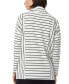Фото #2 товара Women's Striped Mock-Neck Pullover Top