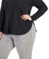 ფოტო #3 პროდუქტის Plus Size Essentials Long Sleeve T-Shirt, Created for Macy's