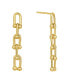 ფოტო #1 პროდუქტის Drop 18K Gold Plated or Silver Plated Link Earring