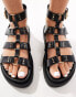 Bershka gladiator platform sandals in black