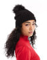 Фото #8 товара River Island cable knit pom beanie in black