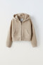 Hooded plush jacket