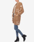 ფოტო #4 პროდუქტის Women's Hooded Open Front Sherpa Coat